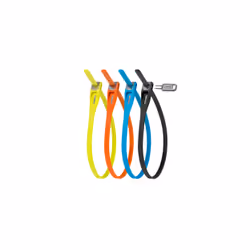 Hiplok Z LOK, Zip tie, Black, Blue, Orange, Yellow, Steel, 20 g, 40 cm, 4 pc(s)