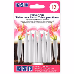 PME Flower Pics, Floral pick, ABS, White, Gloss, 8 mm, 56 mm