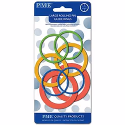 PME Large Rolling Pin Guide Rings Silicone Smooth surface 44 mm