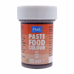 PME Paste Colour Berry Red, Paste (substance), Red, Artificial food coloring, Sugar paste, 25 g, Plastic jar