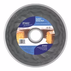 PME Non Stick Ring Pan, Cake ring, Round, Fluted surface, Grey, Carbon steel, Grey