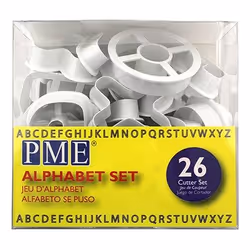 PME Alphabet Cutters, White, ABS, 13 mm, 50 mm, 142 mm, 75 mm