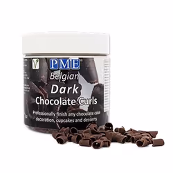 PME Chocolate Curls, Edible sprinkle, Chocolate, Universal, Cocoa, Sugar, Cocoa Mass, Sugar, Cocoa Butter, Butter Milk Oil, E ...