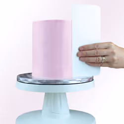 PME Tall Cake Plain Edge Plastic Side Scraper 10 x 9.3 Inces  White  Standard