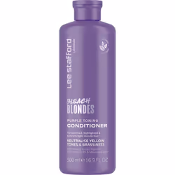 Lee Stafford Purple Toning Conditioner | Bleach Blonde Collection - Neutralize Brass & Yellow Tones  Great for Colored  Silve ...