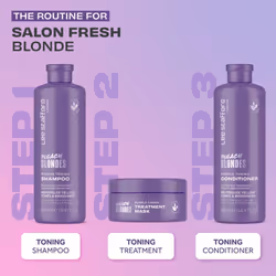 Lee Stafford Purple Toning Conditioner | Bleach Blonde Collection - Neutralize Brass & Yellow Tones  Great for Colored  Silver  & Grey Hair  16.9 FlOz