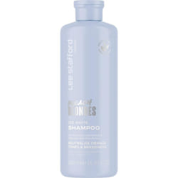 Lee Stafford Blue Toning Shampoo | Bleach Blonde Ice White Collection - Corrects Brassy & Orange Tones  Great for HIghlighted  Cool Hair  16.9 Fl Oz