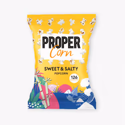 PROPER Snacks Sweet & Salty 90 g, 90 g, Salt, 1.47 g, Made in a factory that also handles milk. May contain the occasional un ...