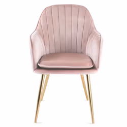 Genesis Muse Accent Chair Velvet Bedroom Living Dining - Silver Pink
