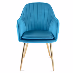 Genesis Muse Accent Dining Chairs Velvet Fabric - Set of 2 - Teal