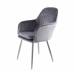Genesis Muse Accent Chair Velvet Bedroom Living Dining -Â Grey