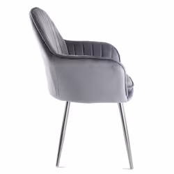 Genesis Muse Accent Chair Velvet Bedroom Living Dining -Â Grey