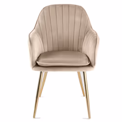 Genesis Muse Accent Chair Velvet Bedroom Living Dining - Taupe