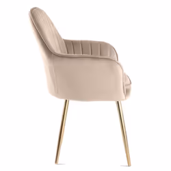 Genesis Muse Accent Chair Velvet Bedroom Living Dining - Taupe