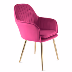 Genesis Muse Accent Chair Velvet Bedroom Living Dining - Fuchsia Pink
