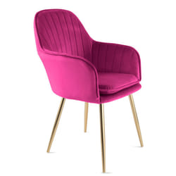 Genesis Muse Accent Chair Velvet Bedroom Living Dining - Fuchsia Pink