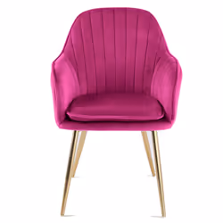 Genesis Muse Accent Chair Velvet Bedroom Living Dining - Fuchsia Pink