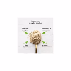 Organic Vegan Protein Powder Blend, Naked Natural - Unsweetened, Low Carb, 3 Plant Based Vegan Protein Powder with 24g of Complete Protein, Gluten and
