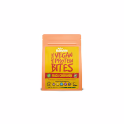 Organic Vegan Protein Snack Bites - Raw Maca Cinammon - Pre & Post Workout - Gluten Free, Non GMO With All Essential Amino Ac ...