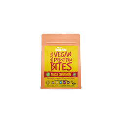 Organic Vegan Protein Snack Bites - Raw Maca Cinammon - Pre & Post Workout - Gluten Free, Non GMO With All Essential Amino Acids - 100 Protein Snack