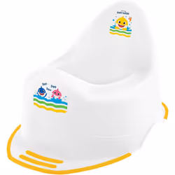 PottyTraining Seat 18M+ Cartoon Character Loo, Unisex Kids Non-Slip White/Yellow Toilet Potty, Max Weight 40kg Compact Lightw ...
