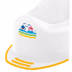 PottyTraining Seat 18M+ Cartoon Character Loo, Unisex Kids Non-Slip White/Yellow Toilet Potty, Max Weight 40kg Compact Lightweight