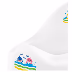 PottyTraining Seat 18M+ Cartoon Character Loo, Unisex Kids Non-Slip White/Yellow Toilet Potty, Max Weight 40kg Compact Lightweight
