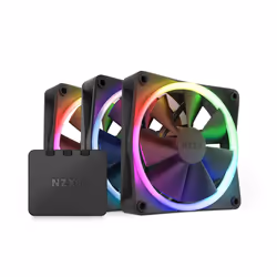 NZXT F120 RGB Triple Pack, Fan, 12 cm, 500 RPM, 1800 RPM, Black