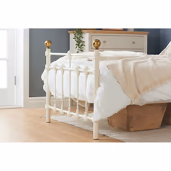 Athens Single Bed - Cream