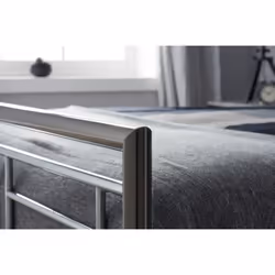 Birlea Montana Chrome & Black Nickel 135cm 4FT6 Double Metal Bed Frame Bedstead - Additional view 5