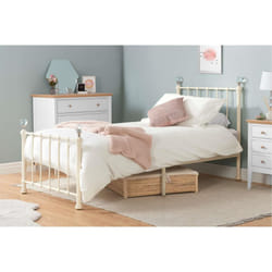 Jessica Crystal Cream Ivory Single 3ft 90cm Metal Bed Frame
