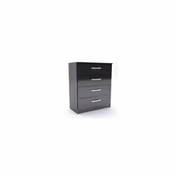 Birlea Lynx Black Gloss 4 Drawer Chest - Additional view 2