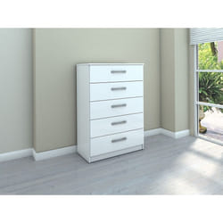 Lynx 5 Drawer Chest White