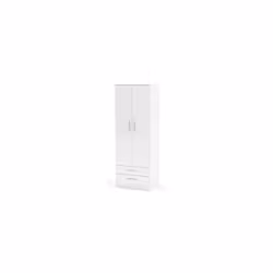 Larz 2 Door Combi Wardrobe-White