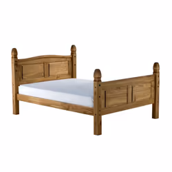 Corona Mexican Solid Pine High Foot End 135cm Bedstead Double bed Frame