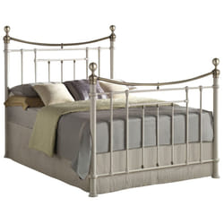 Bronte Metal Bed - Sprung Slatted Base - Steel Frame