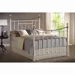 Bronte Metal Bed - Sprung Slatted Base - Steel Frame - Additional view 7