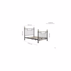 Bronte Antique Brass Black King Size 5FT 150cm Metal Bed Frame - Additional view 6