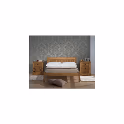 Rea Double Bed-Waxed Pine