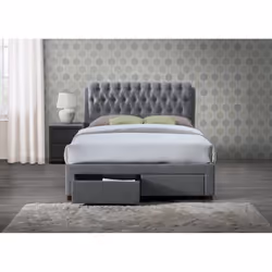 Veronica Double Bed-Grey
