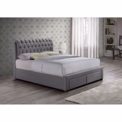 Veronica Double Bed-Grey