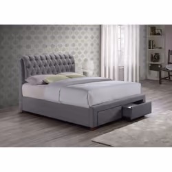 Veronica King Bed-Grey - Additional view 3