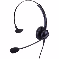 eartec 308 monaural easy-flex-boom wired headset (requires bottom cabl