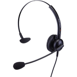 eartec 308 monaural easy-flex-boom wired headset (requires bottom cabl