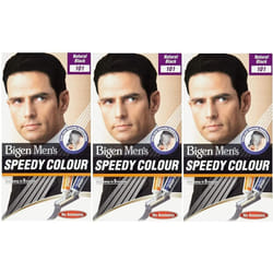 Bigen Men's Speedy Colour Natural Black 101 (pack of 3)