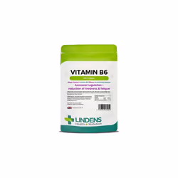 Lindens Vitamin B6 100mg Tablets | 100 Pack | Ultra-Potent 7000% NRV dose contributes to Healthy Metabolism, Reduction of Tir ...