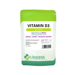 Lindens High Strength 3000iu Vitamin D3 120 Capsules D D-3 Sun Sunshine - 1 Pack - 120 Capsules