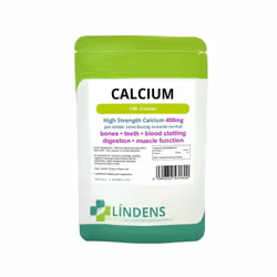 Lindens Calcium Carbonate 100 Tablets 400mg Quality Food Supplement - 1 Pack - 100 Tablets