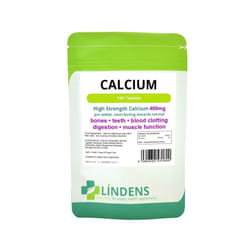 Lindens Calcium Carbonate 100 Tablets 400mg Quality Food Supplement - 1 Pack - 100 Tablets