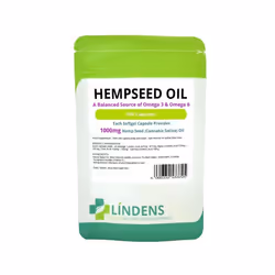 Lindens Powerful Hemp Seed Oil 1000mg 100 Capsules Omega 3 6 Hempseed - 1 Pack - 100 Capsules